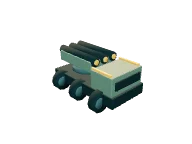 Salvo Truck: Ground / missile barrage. Snapshot of the game's 3D model.